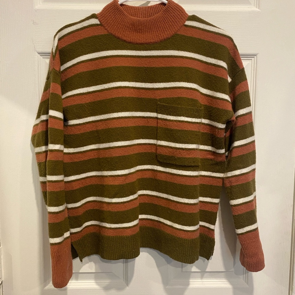 Madewell Striped Mockneck Sweater